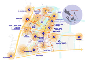 Map of the Ho Chi Minh City's development plans